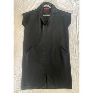Shamask Black wool cap sleeve shirt dress Pockets  Size 1(6/8)